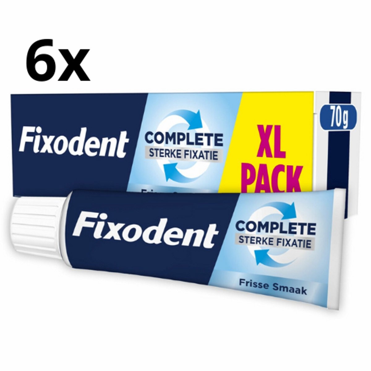 Fixodent Kleefpasta Original - 6 x 70 gram - Verbeterde formule 2025