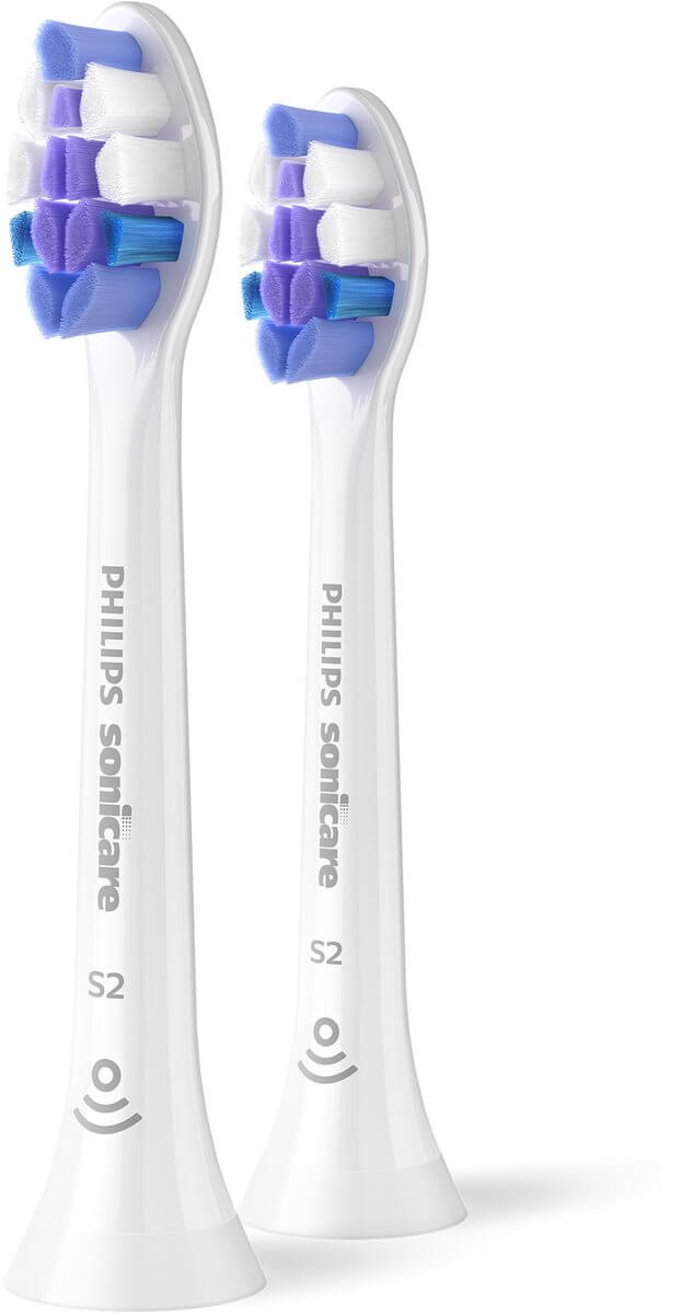 Philips Sonicare opzetborstels S2 Sensitive HX6052/87 | 2 stuks | Wit
