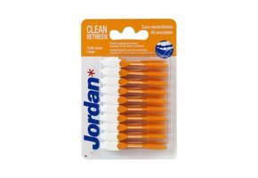 Jordan - Clean Between Sticks - Tandenstokers - Large - 40 Stokers - Bulkverpakking - 15 stuks