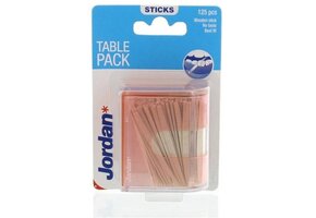 2 x Jordan - Tandenstokers - Tafeldispenser - Zonder Smaak - 125 Stokers - Tandenstokers - Tandenstokers Dispenser - Mondhygiëne - Interdentale Ruimtes - Tandenstokers Tafeldispenser