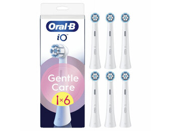 Oral B iO Gentle Care Opzetborstels | Wit | 6 stuks