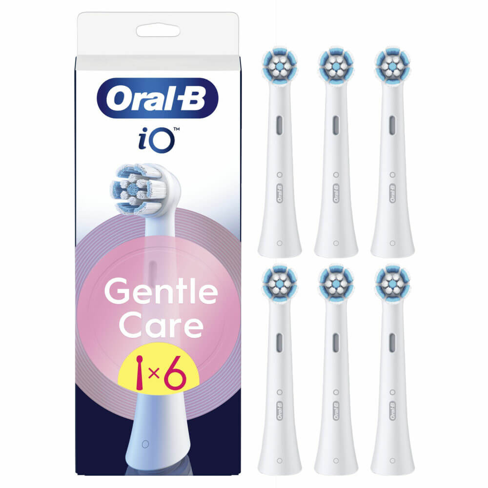 Oral B iO Gentle Care Opzetborstels | Wit | 6 stuks