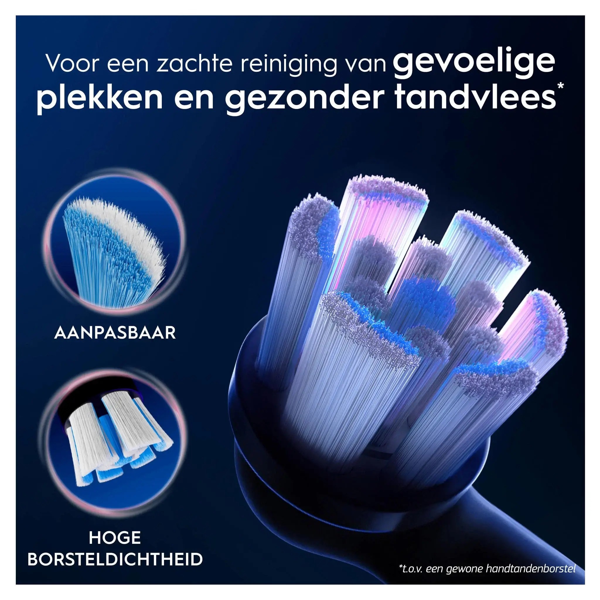 Oral B iO Gentle Care Opzetborstels | Zwart | 6 stuks