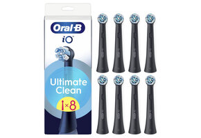 Oral B iO Ultimate Clean Opzetborstels | Zwart | 8 stuks