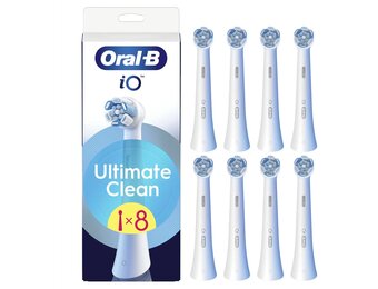 Oral B iO Ultimate Clean Opzetborstels | Wit | 8 stuks