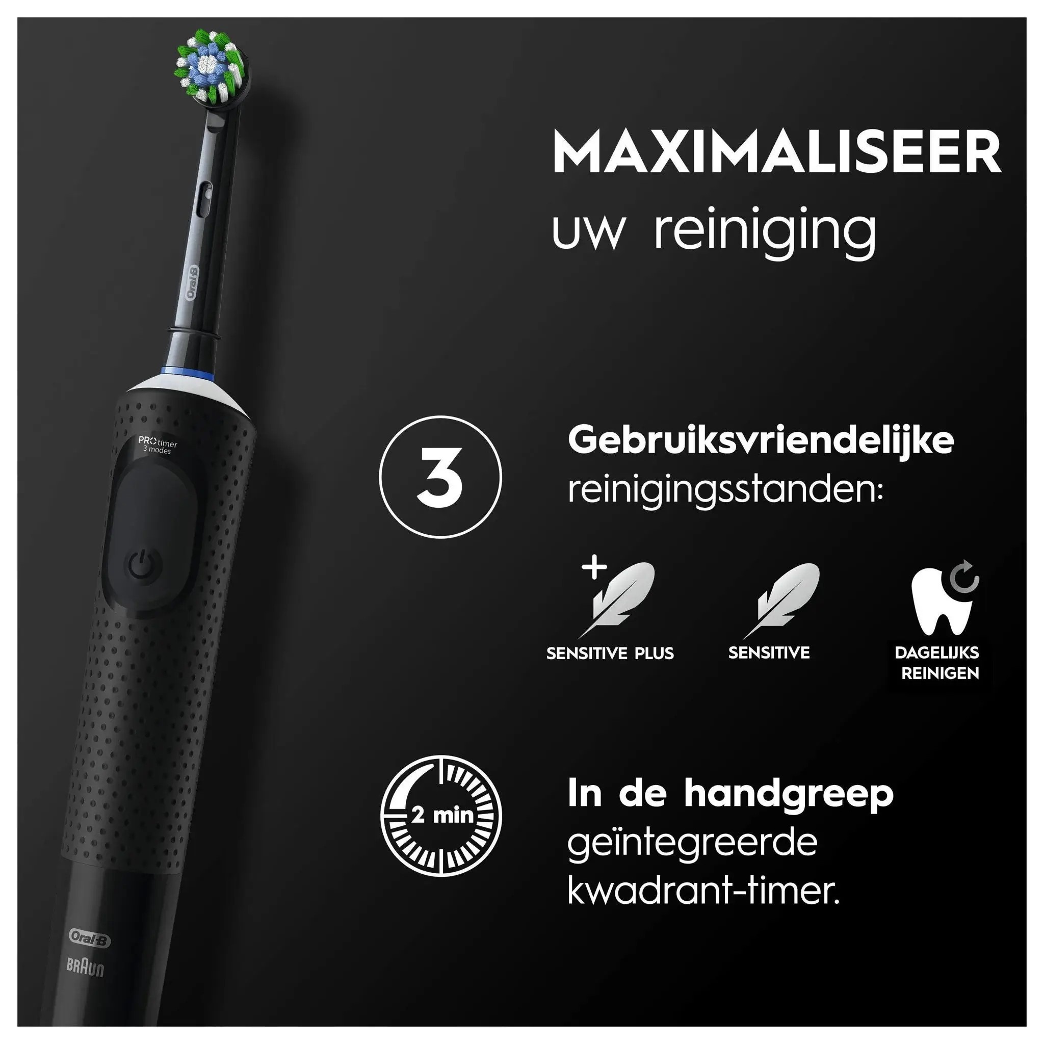 Oral B Vitality Pro Zwart Elektrische Tandenborstel