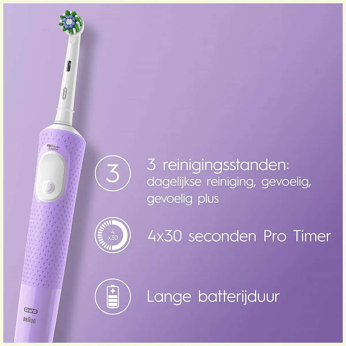 Oral B Vitality Pro Lila Elektrische Tandenborstel