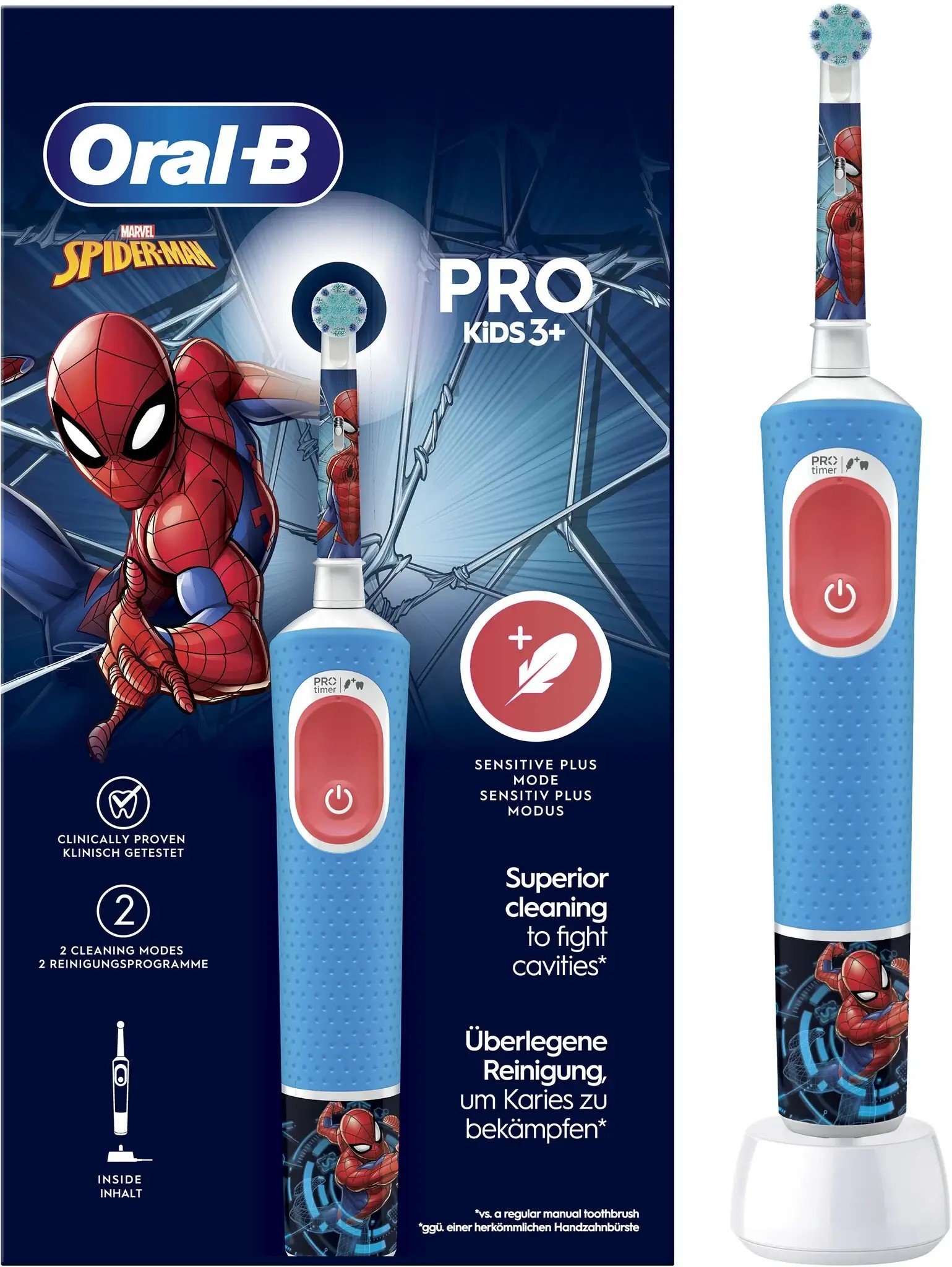 Oral-B Pro Kids Elektrische Tandenborstel | Spiderman | vanaf 3 jaar
