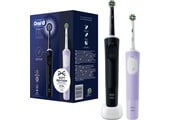 Oral-B Vitality 100 Duo Elektrische Tandenborstels | Zwart & Lila | Gift Edition | Cross Action