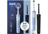 Oral-B Vitality 100 Duo Elektrische Tandenborstels | Zwart & Blauw | Gift Edition | Cross Action
