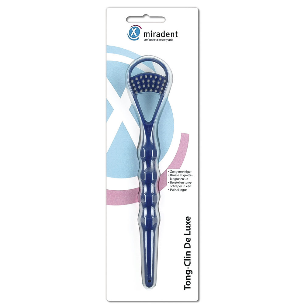 Miradent Tongschraper Tong-Clin Deluxe | Blauw