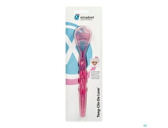 Miradent Tongschraper Tong-Clin Deluxe | Roze Transparant