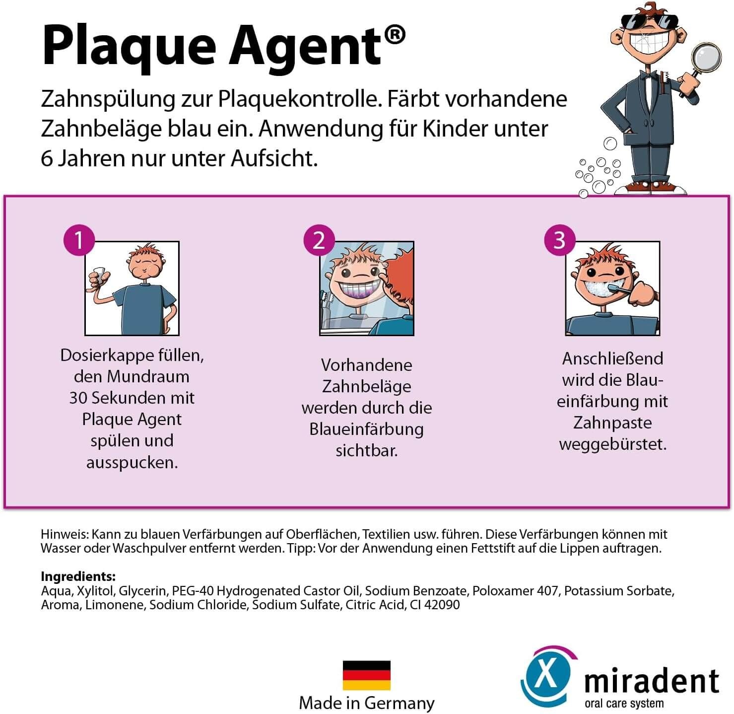 Miradent Plaque Agent Mondspoeling Tandplak Verklikker – 500 ml