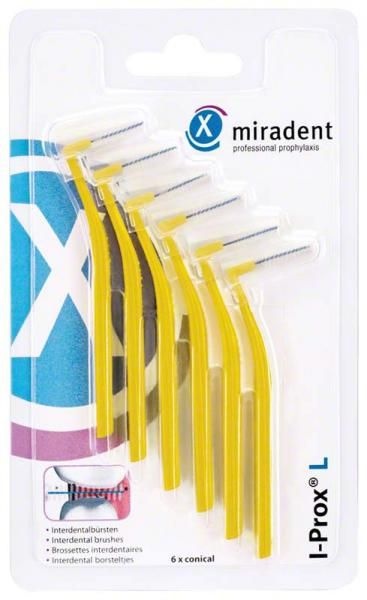 Miradent Interdentale Borstels I-Prox L 0,5 mm Geel | 6 stuks