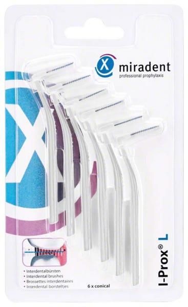 Miradent Interdentale Borstels I-Prox L 0,6 mm Wit | 6 stuks