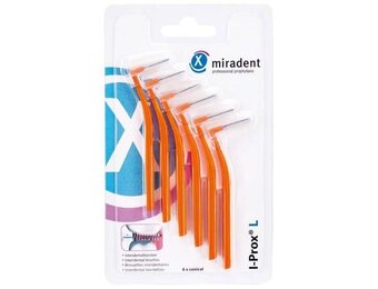 Miradent Interdentale Borstels I-Prox L 0,8 mm Conical Oranje | 6 stuks
