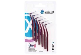 Miradent Interdentale Borstels I-Prox L 0,8–1,0 mm Bordeaux | 6 stuks