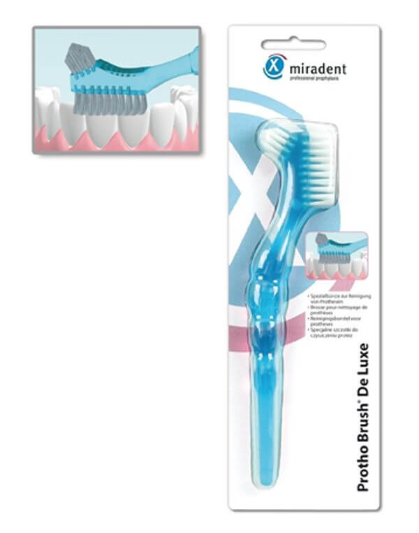 Miradent Protheseborstel Protho Brush De Luxe | Blauw