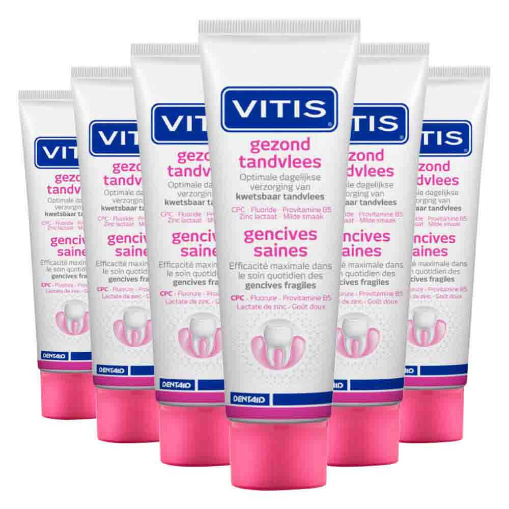 Vitis Tandpasta Gezond Tandvlees | 6 x 75 ml