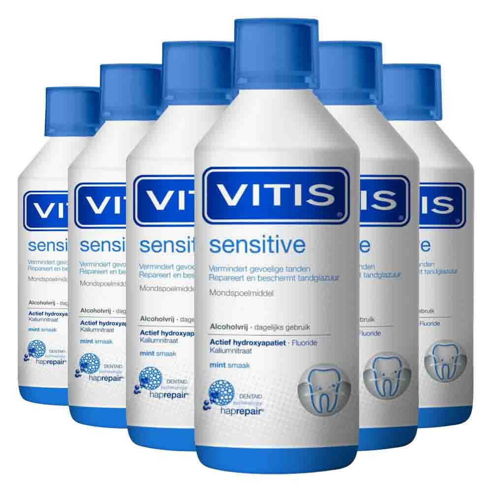 Vitis Mondspoelmiddel Sensitive | 6 x 500 ml