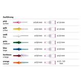 Miradent Interdentale Borstels I-Prox L 0,8–1,0 mm Bordeaux | 6 stuks