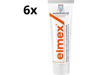 Elmex Tandpasta Anti-Cariës Mentholvrij | 6 x 75 ml