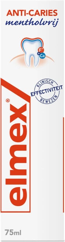 Elmex Tandpasta Anti-Cariës Mentholvrij | 6 x 75 ml