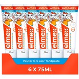 Elmex Tandpasta Peuter 0-5 Jaar Tandpasta | 6 x 75 ml