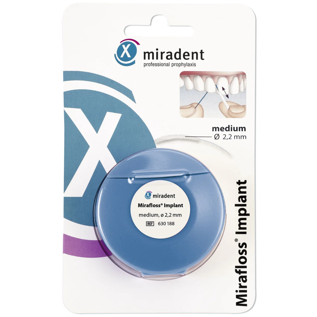 Miradent Flosdraad Mirafloss Implant Medium | 2,2 mm