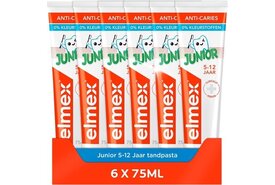 Elmex Tandpasta Junior 5-12 Jaar Tandpasta | 6 x 75 ml