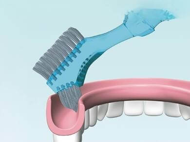 Miradent Protheseborstel Protho Brush De Luxe | Roze