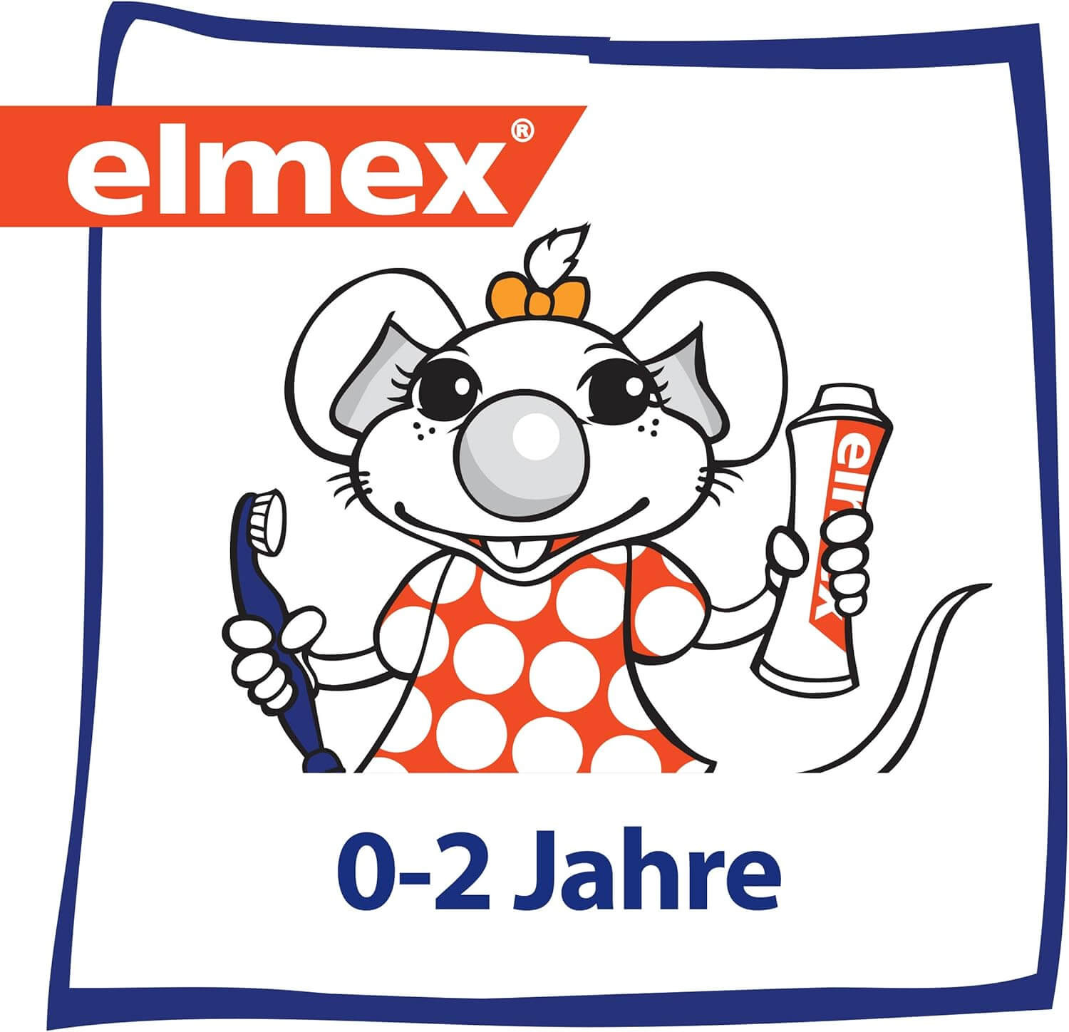 Elmex Leertandenborstel 0-2 Jaar + 12 ml Tandpasta | 6 stuks