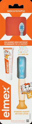 Elmex Leertandenborstel 0-2 Jaar + 12 ml Tandpasta | 6 stuks