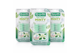 GUM Soft-Picks Minty Medium | 3 x 40 stuks | Voordeelverpakking