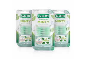 GUM Soft-Picks Minty Medium | 3 x 40 stuks | Voordeelverpakking