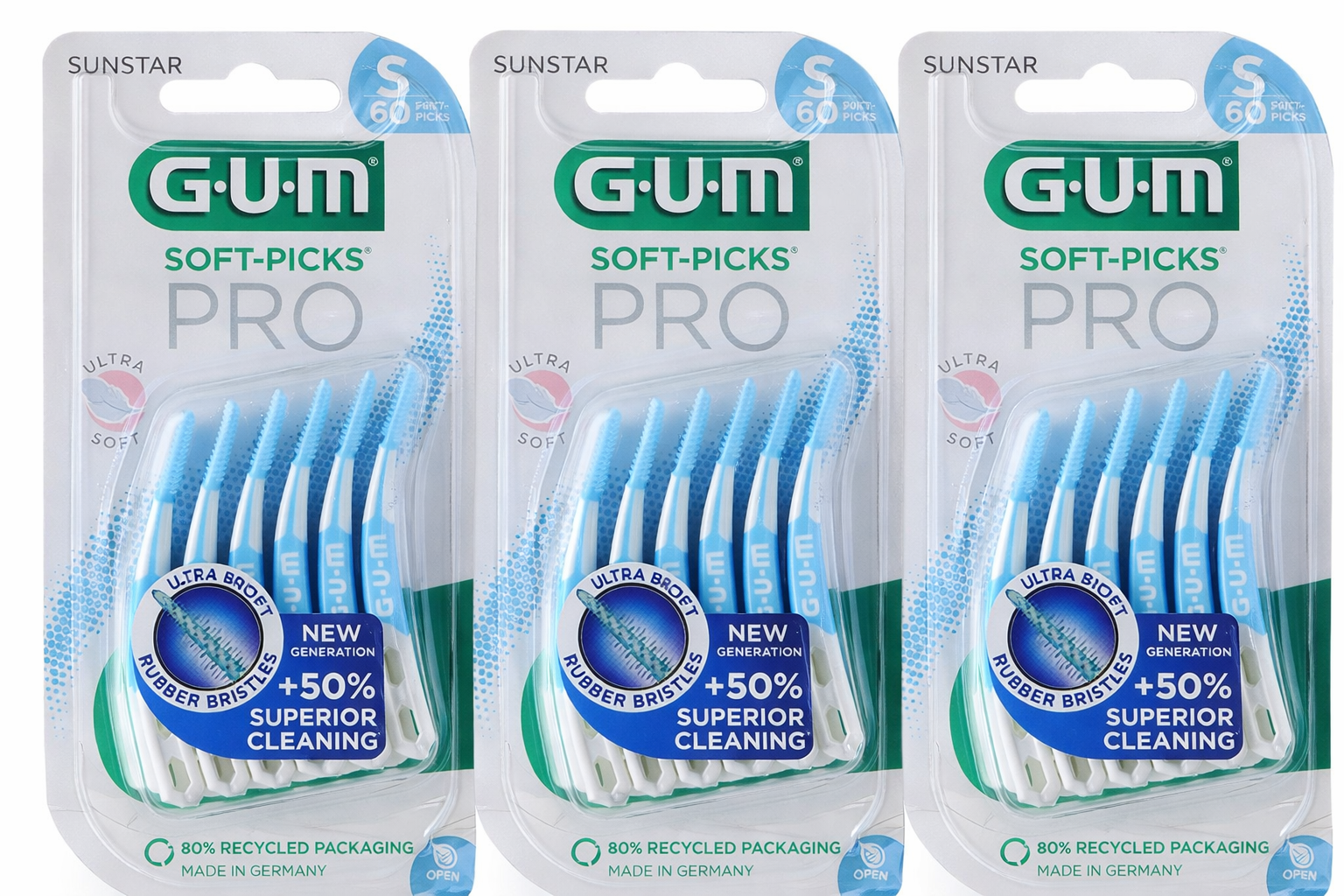 GUM Soft-Picks PRO Small | 3 x 60 stuks | Voordeelverpakking