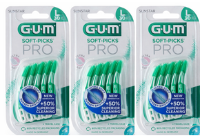 GUM Soft Picks Advanced PRO Large | 3 x 30 stuks | Voordeelverpakking