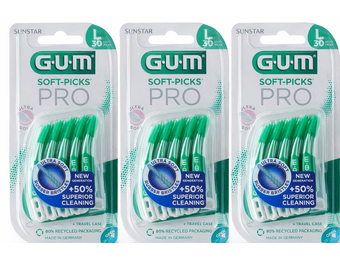 GUM Soft Picks Advanced PRO Large | 3 x 30 stuks | Voordeelverpakking
