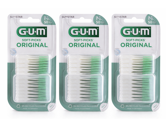 GUM Soft-Picks Original Regular / Medium | 3 x 50 stuks