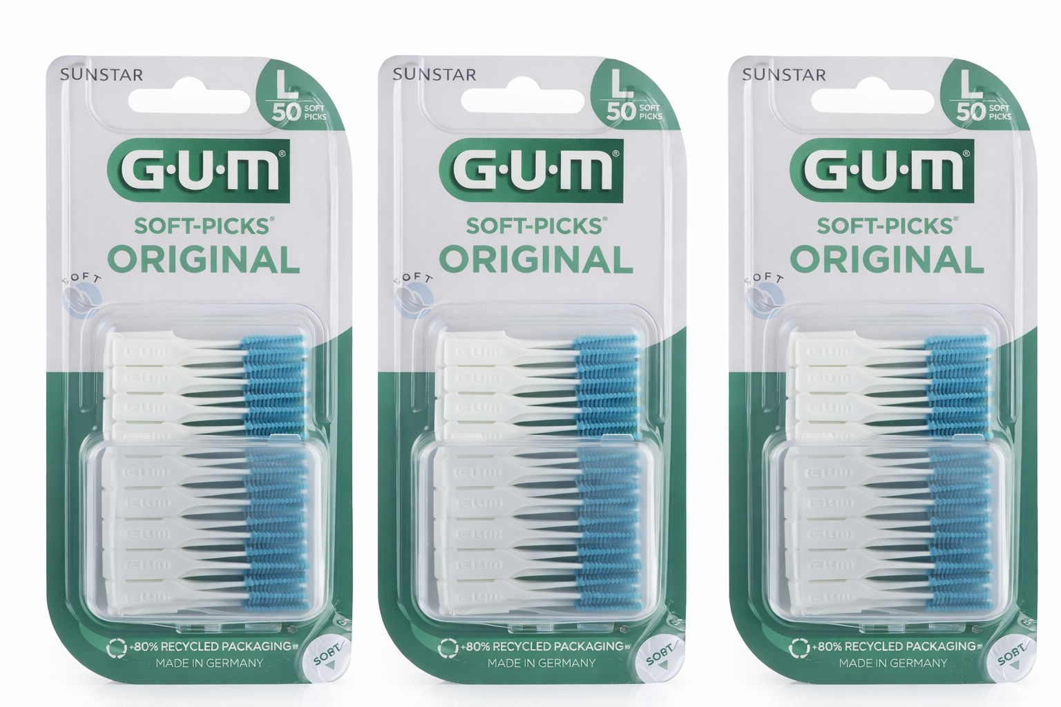 GUM Soft-Picks Original Large | 3 x 50 stuks