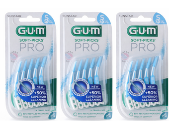 GUM Soft-Picks PRO Small | 3 x 30 stuks | Voordeelverpakking