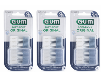 GUM Soft-Picks Original X-Large | 3 x 40 stuks | Voordeelverpakking