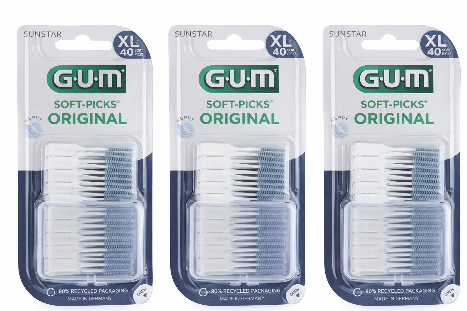 GUM Soft-Picks Original X-Large | 3 x 40 stuks | Voordeelverpakking