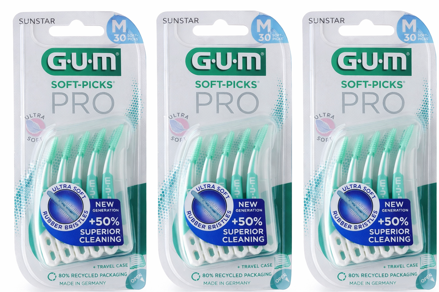 GUM Soft-Picks PRO Medium | 3 x 30 stuks | Voordeelverpakking