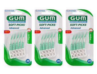 GUM Soft-Picks Advanced Regular / Medium 3 x 30 stuks | Oude Variant