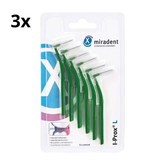 Miradent Interdentale Borstels I-Prox L 0,7 mm Groen 3x 6 stuks