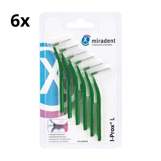 Miradent Interdentale Borstels I-Prox L 0,7 mm Groen 6x 6 stuks