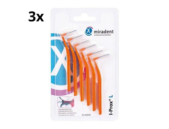 Miradent Interdentale Borstels I-Prox L 0,8 mm Conical Oranje 3x 6 stuks
