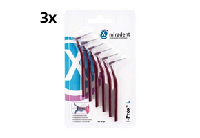 Miradent Interdentale Borstels I-Prox L 0,8 mm Bordeaux 3x 6 stuks