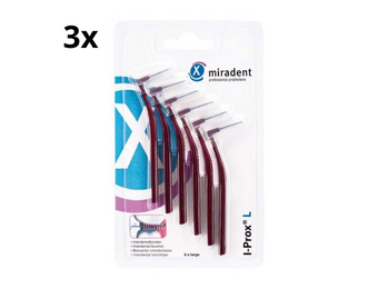 Miradent Interdentale Borstels I-Prox L 0,8 mm Bordeaux 3x 6 stuks